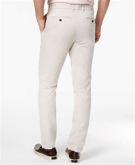 michael kors men's slim fit stretch chinos|Michael Kors Mens Pants 38X32 Parker Slim Fit Chino Stretch .